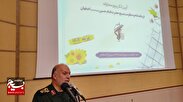 مراسم تودیع و معارفه فرمانده ناحیه امام حسین (ع) در شهر بهارستان