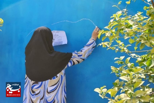 دبستان حاج حسین بختی کوی شهید سحرخیز زیباسازی شد + عکس
