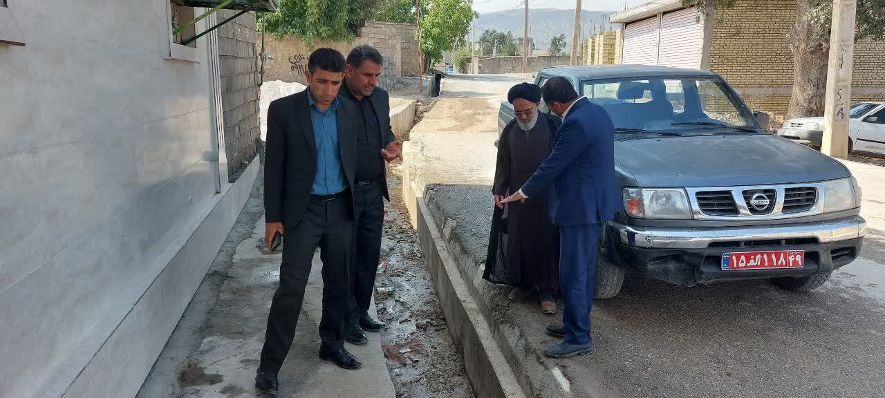 بازدیدبخشدار و امام جمعه پاتاوه از روند اجرایی پروژه های عمرانی + (تصاویر )