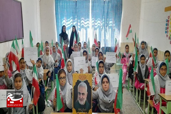پویش «جشن پیروزی جبهه مقاومت فلسطین» در مدارس جهرم+تصاویر