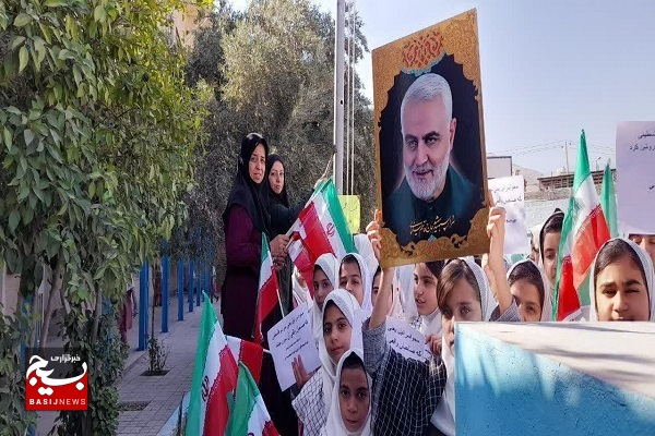 پویش «جشن پیروزی جبهه مقاومت فلسطین» در مدارس جهرم+تصاویر