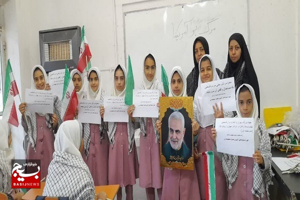 پویش «جشن پیروزی جبهه مقاومت فلسطین» در مدارس جهرم+تصاویر