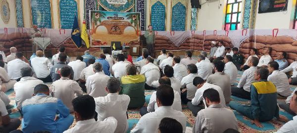 مراسم گرامیداشت هفته دفاع مقدس در پالایشگاه سوم شهرستان عسلویه