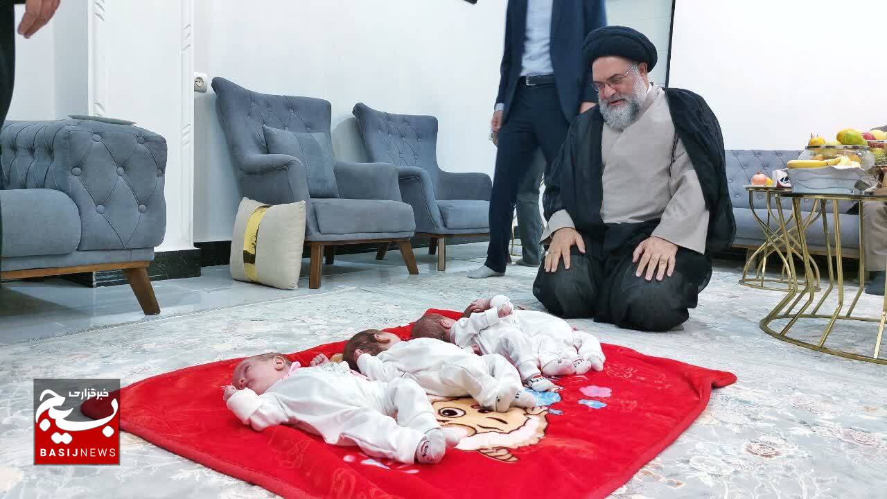 اهدای بسته ۴۴ میلیونی بنیاد پانزده خرداد به نوزادان چهارقلویی یاسوجی