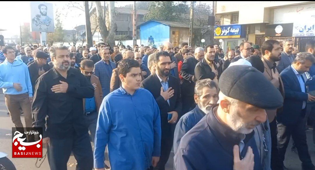 مراسم تشییع پیکر شهید مدافع حرم محمد رضا یعقوبی در رشت
