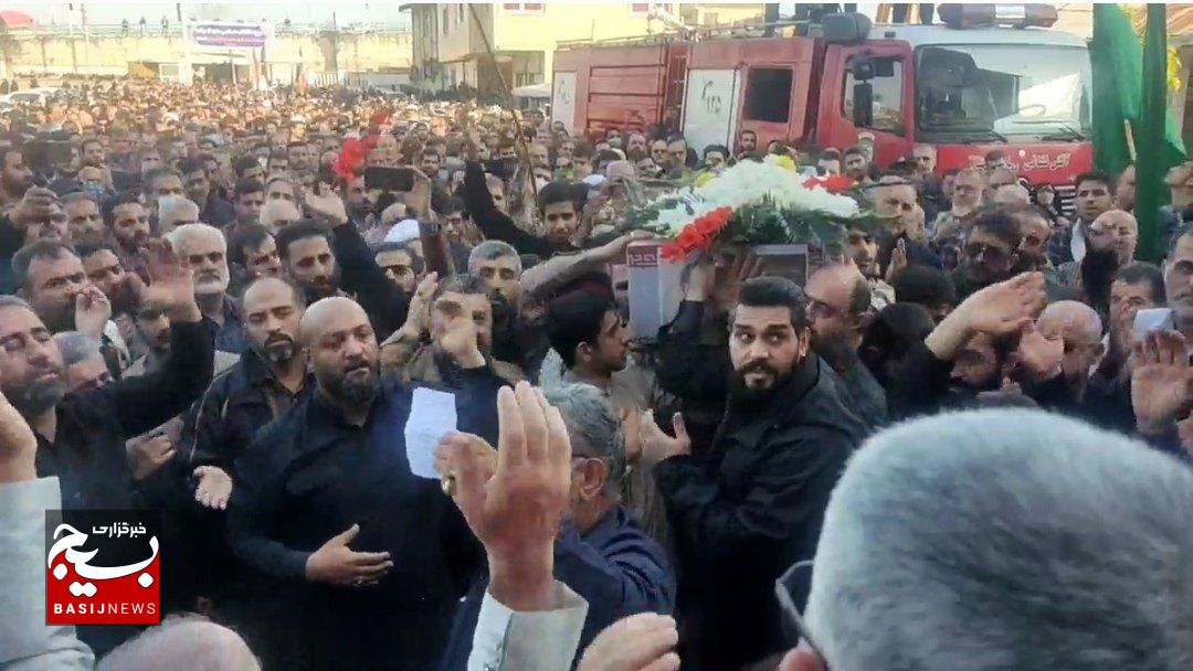 مراسم تشییع پیکر شهید مدافع حرم محمد رضا یعقوبی در رشت