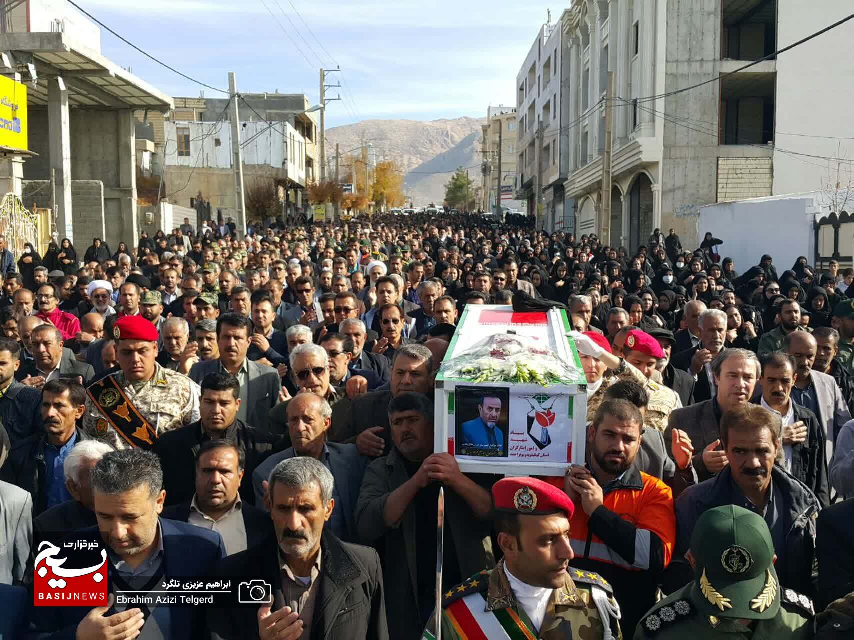 تشییع باشکوه پیکر جانباز شهید سید علی فردوسیان در یاسوج +( تصاویر)