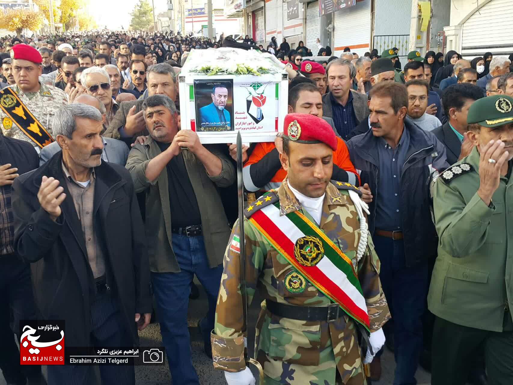 تشییع باشکوه پیکر جانباز شهید سید علی فردوسیان در یاسوج +( تصاویر)