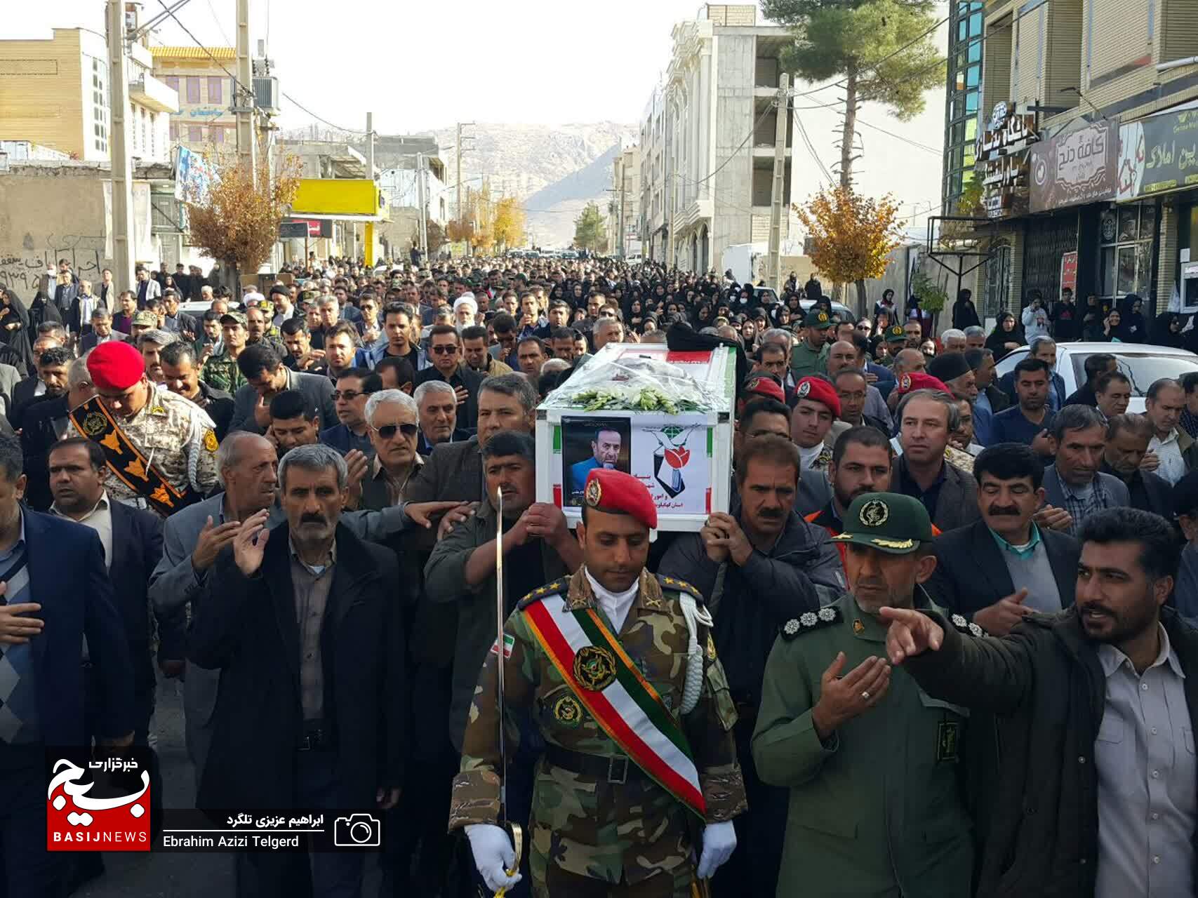 تشییع باشکوه پیکر جانباز شهید سید علی فردوسیان در یاسوج +( تصاویر)