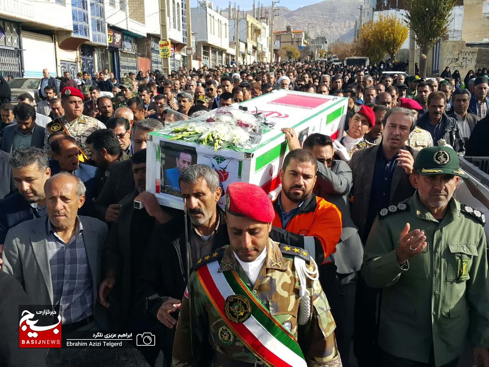 تشییع باشکوه پیکر جانباز شهید سید علی فردوسیان در یاسوج +( تصاویر)