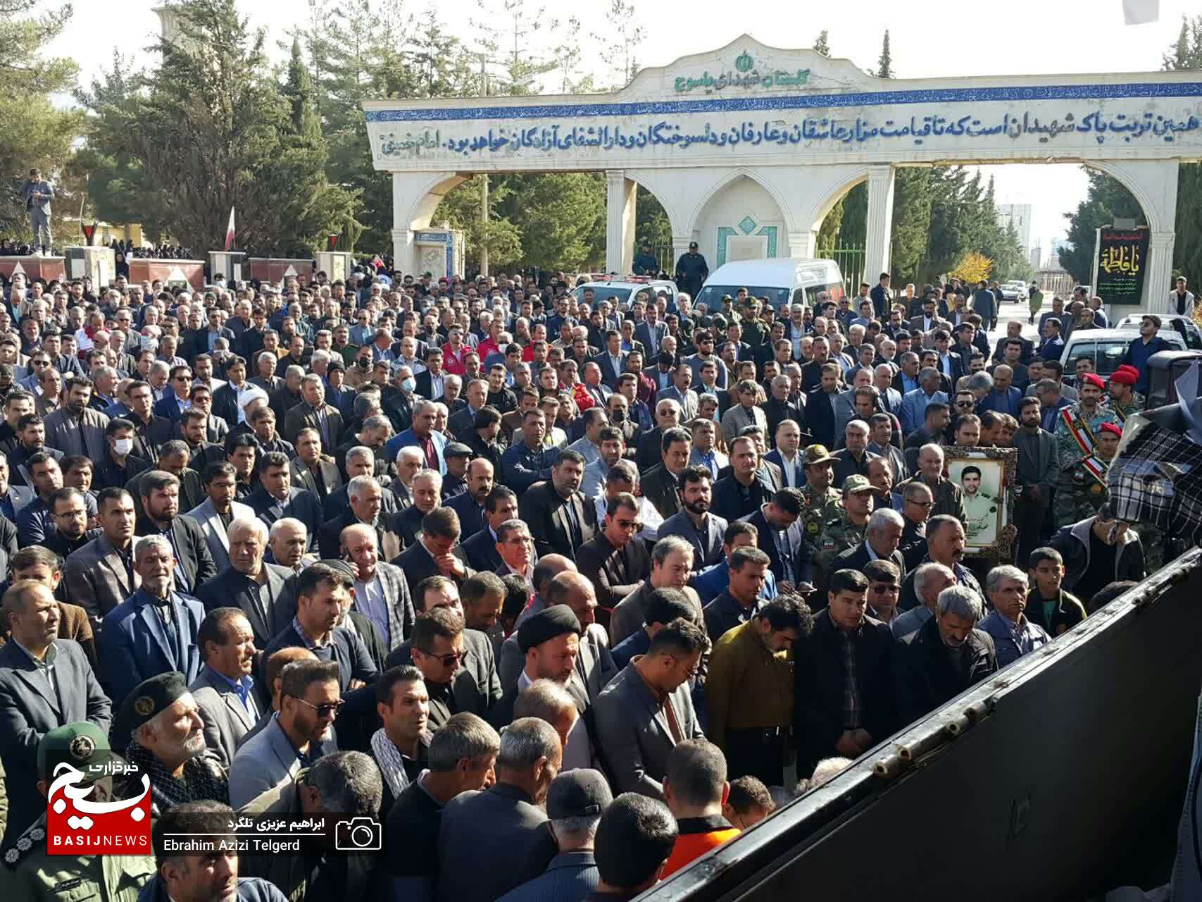تشییع باشکوه پیکر جانباز شهید سید علی فردوسیان در یاسوج +( تصاویر)