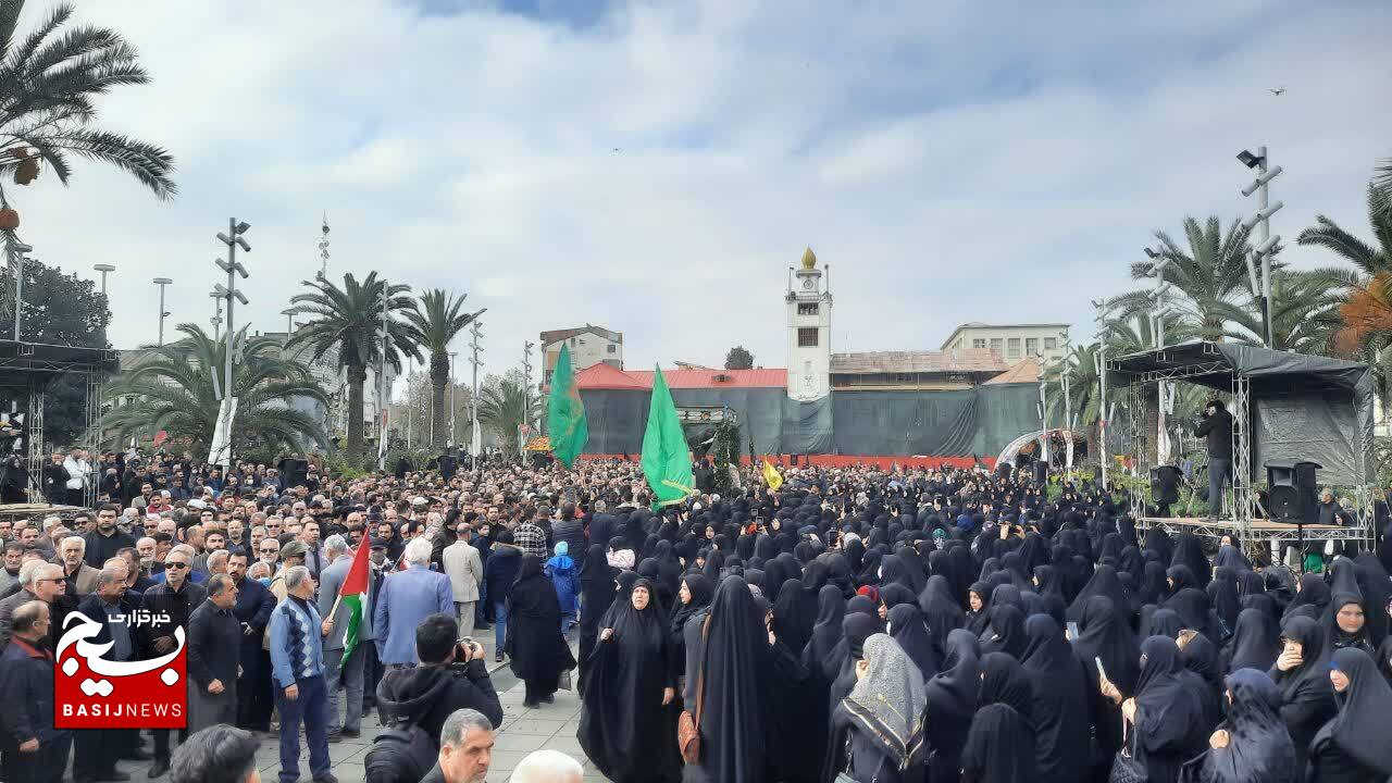 پیکر شهید مدافع امنیت و ۶ شهید گمنام در رشت تشییع شد پیکر شهید مدافع امنیت و ۶ شهید گمنام در رشت تشییع شد