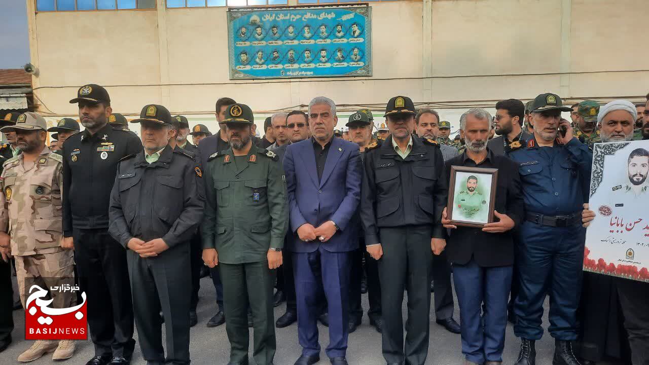 پیکر شهید مدافع امنیت و ۶ شهید گمنام در رشت تشییع شد پیکر شهید مدافع امنیت و ۶ شهید گمنام در رشت تشییع شد