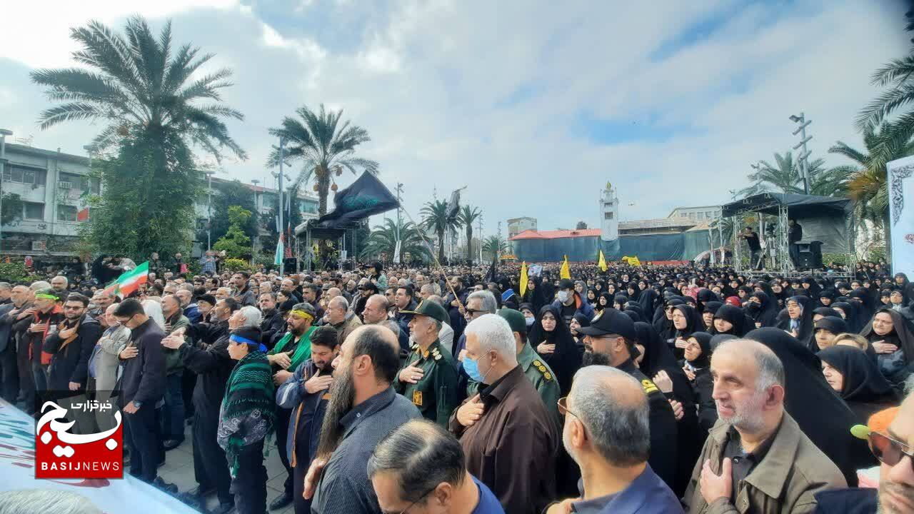 پیکر شهید مدافع امنیت و ۶ شهید گمنام در رشت تشییع شد پیکر شهید مدافع امنیت و ۶ شهید گمنام در رشت تشییع شد