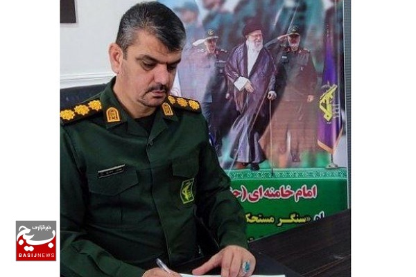پیام دعوت فرمانده ناحیه مقاومت بسیج سپاه گناوه برای حضور مردم شهید پرور در راهپیمایی روز قدس