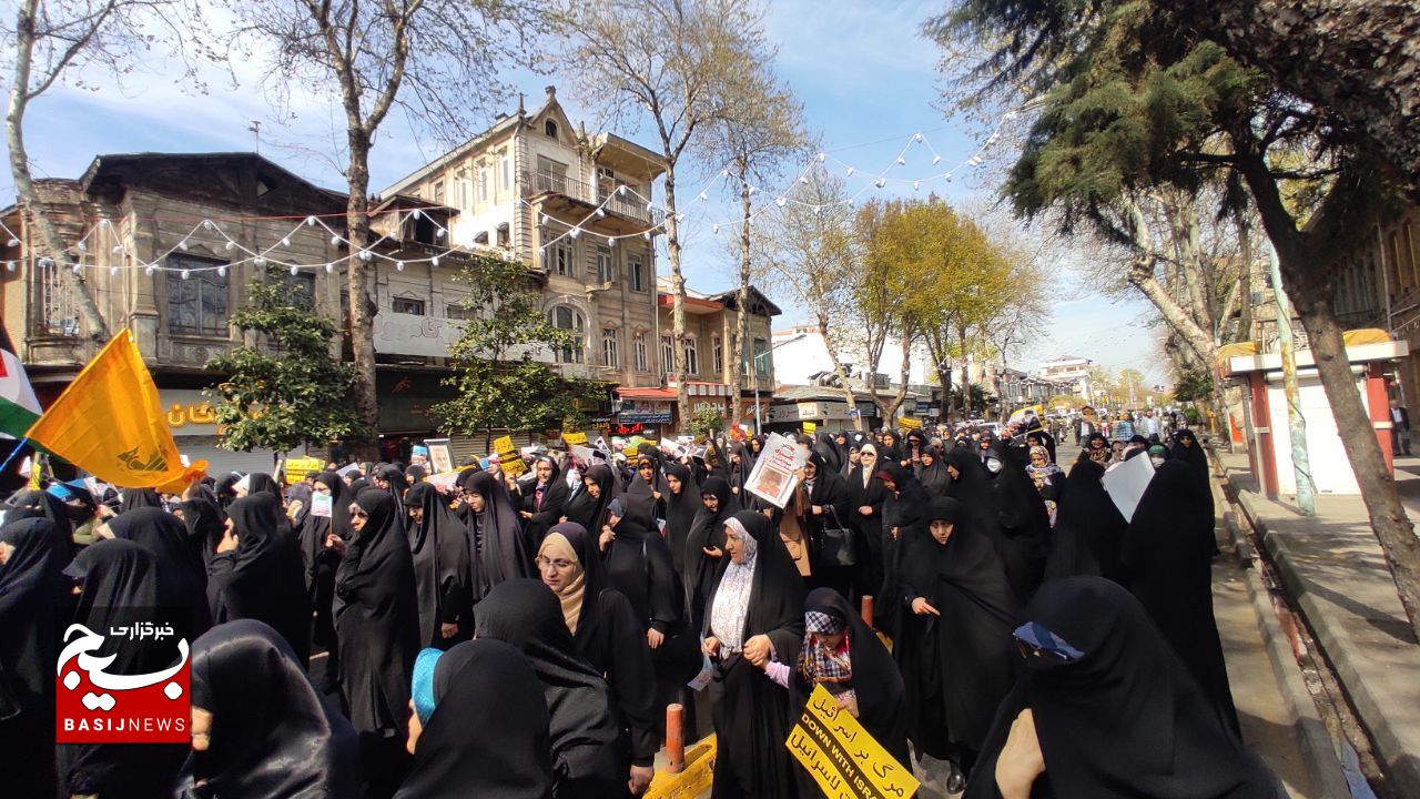 حضور حماسی مردم در راهپیمایی روز قدس در گیلان