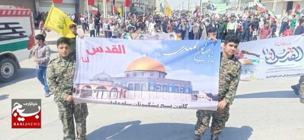 راهپیمایی با شکوه روز قدس در دلوار برگزار شد راهپیمایی با شکوه روز قدس در دلوار برگزار شد