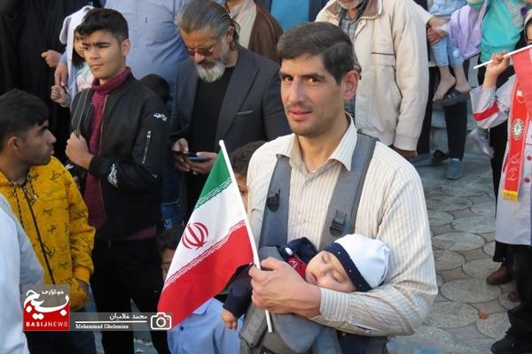 حضور باشکوه مردم کنگان در راهپیمایی ۲۲ بهمن