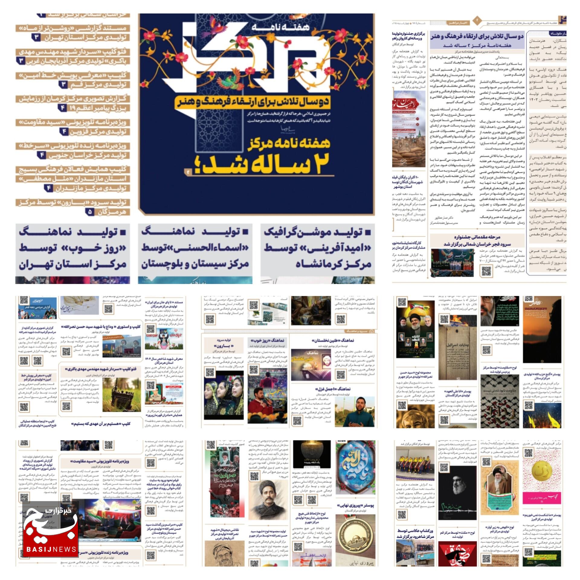 هفته نامه مرکز ۲ ساله شد هفته نامه مرکز ۲ ساله شد