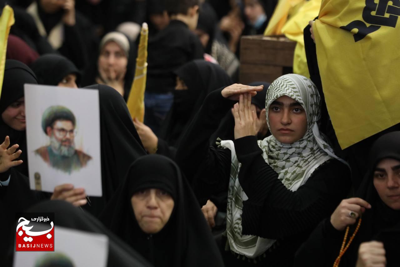 مراسم گرامیداشت شهید سیدحسن نصرالله و شهید سیدهاشم صفی‌الدین در مصلی امام خمینی(ره) تهران با حضور آحاد مردم و مسئولان