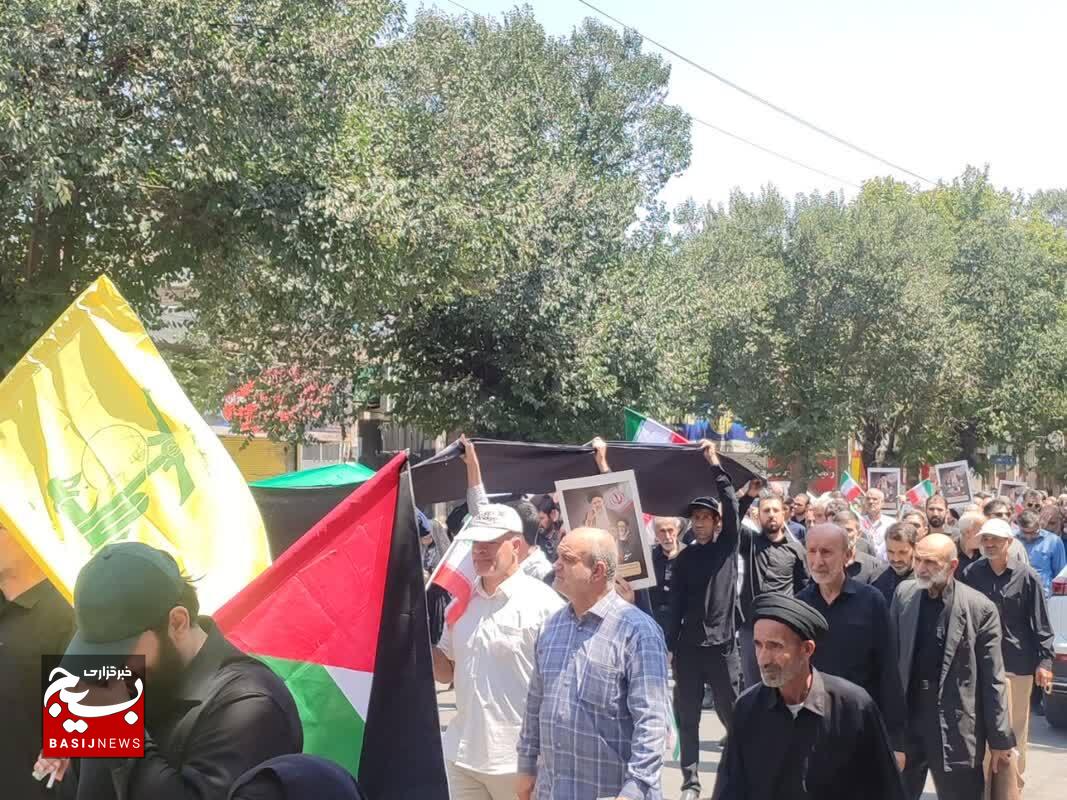 برگزاری راهپیمایی جمعه خشم در حمایت از مردم مظلوم غزه و شهادت اسماعیل هنیه  در لرستان +تصاویر