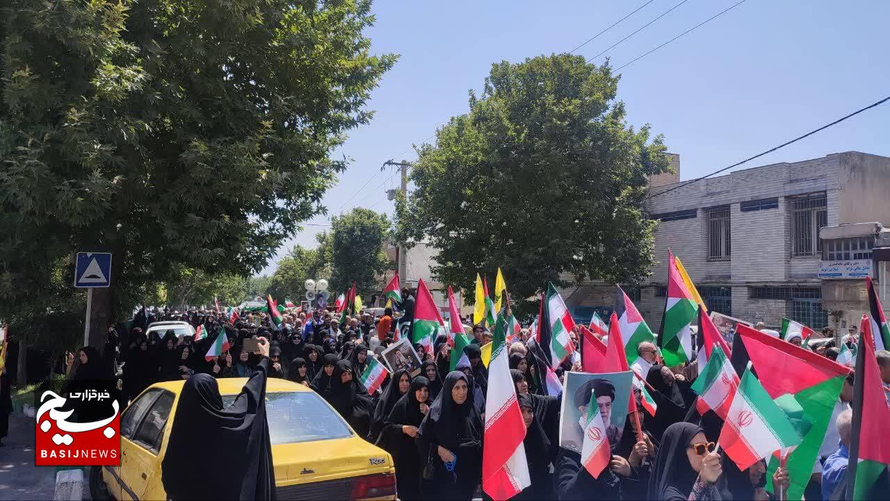 برگزاری راهپیمایی جمعه خشم در حمایت از مردم مظلوم غزه و شهادت اسماعیل هنیه  در لرستان +تصاویر