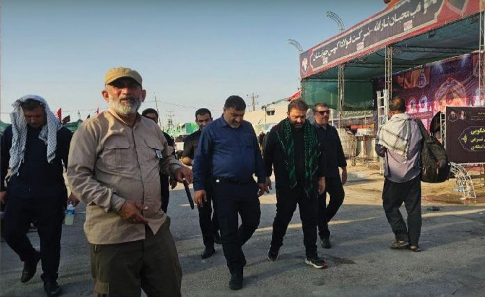 بازدید مدیرعامل شرکت فولاد اکسین خوزستان از موکب این شرکت در مرز شلمچه