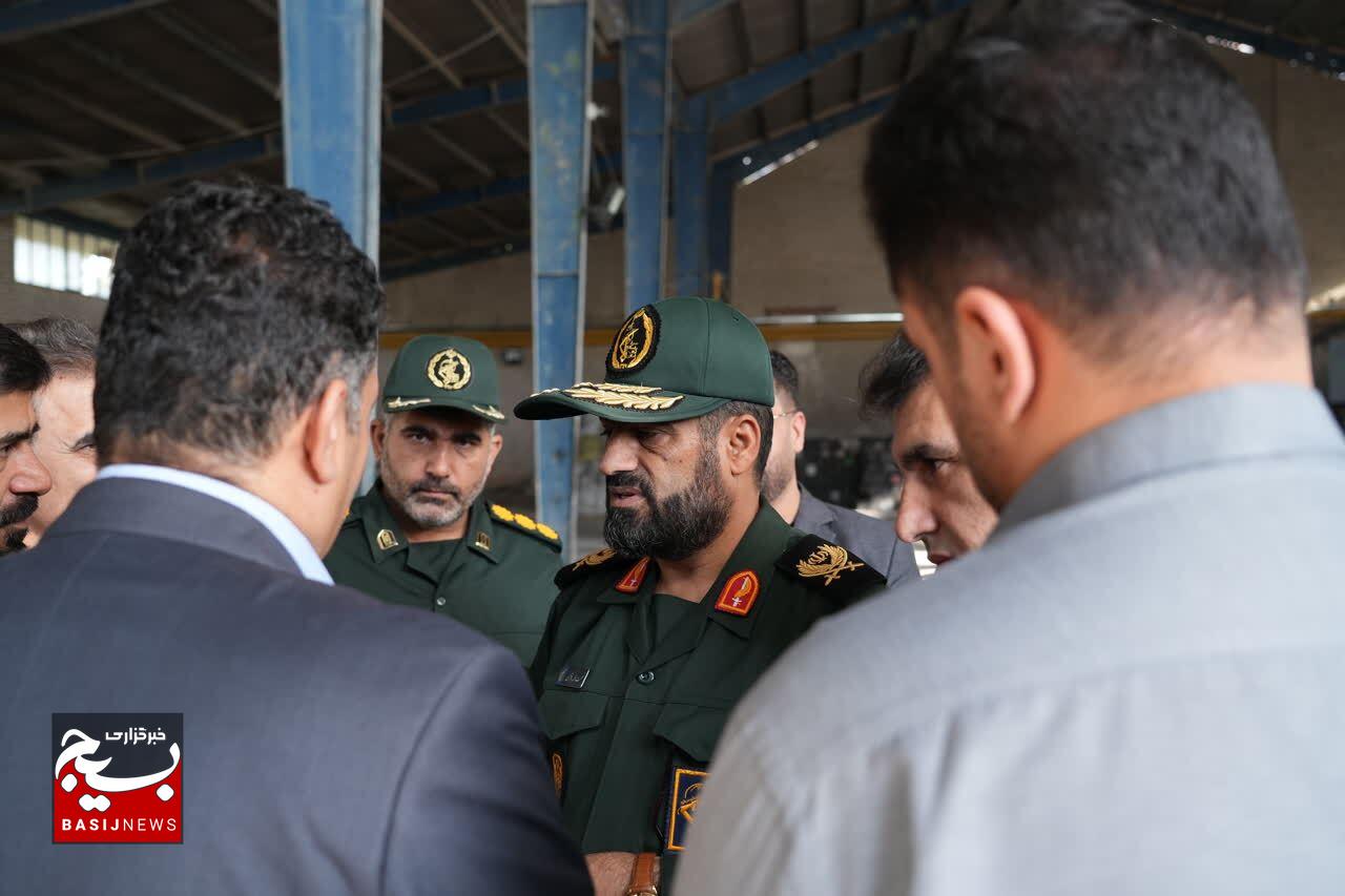بازدید فرمانده سپاه استان لرستان از شهرک صنعتی شماره ۲ خرم آباد