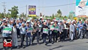 خشم و انزجار نمازگزاران جمعه در تربت‌جام از جنایت اخیر صهيونيست جهانی+فیلم و تصاویر