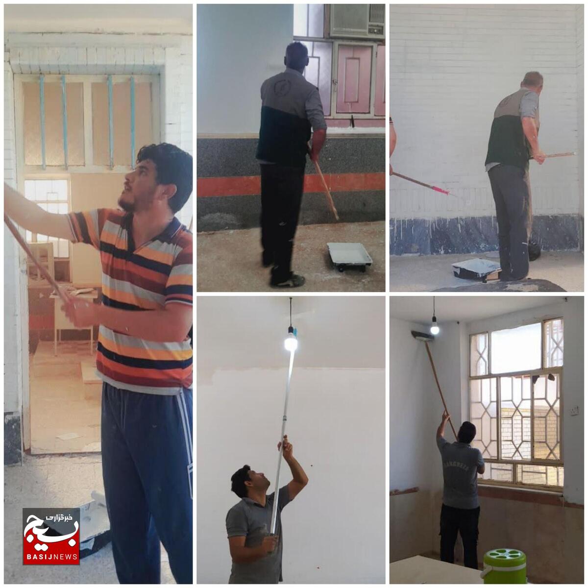 مدرسه دهلیز یک حمیدیه رنگ آمیزی شد