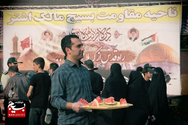 موکب پذیرایی و پردیس فرهنگی ناحیه مالک اشتر در مسیر پیاده روی اربعین برپا شد