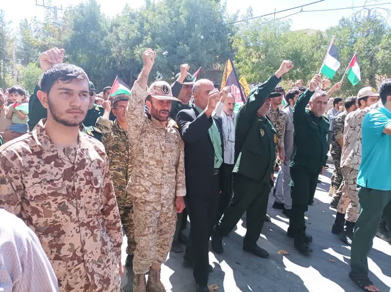 تیپ 48 از حضور در نماز جمعه تا راهپیمایی علیه صهیونیست