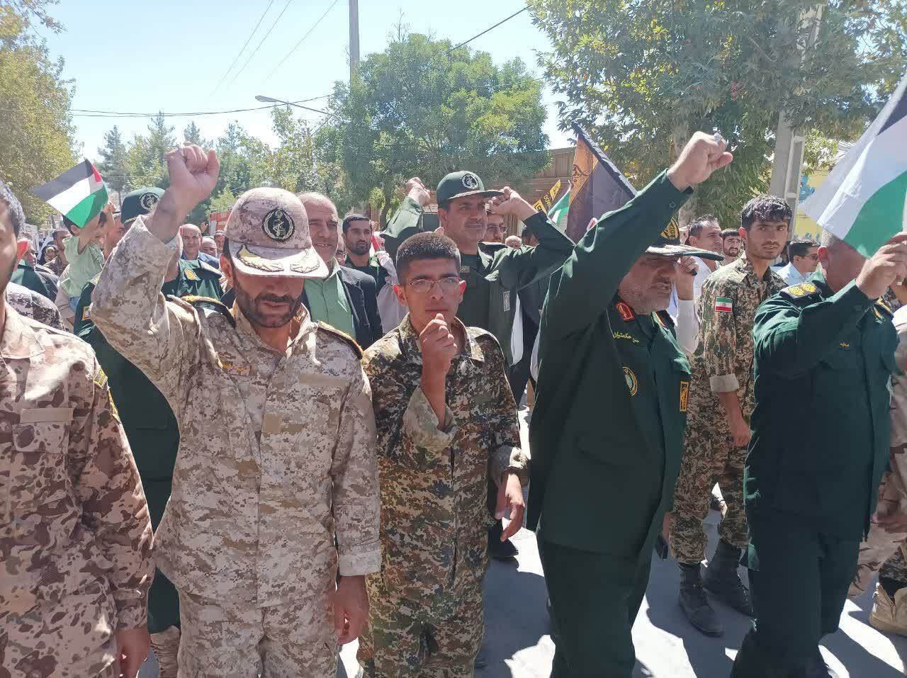 تیپ 48 از حضور در نماز جمعه تا راهپیمایی علیه صهیونیست