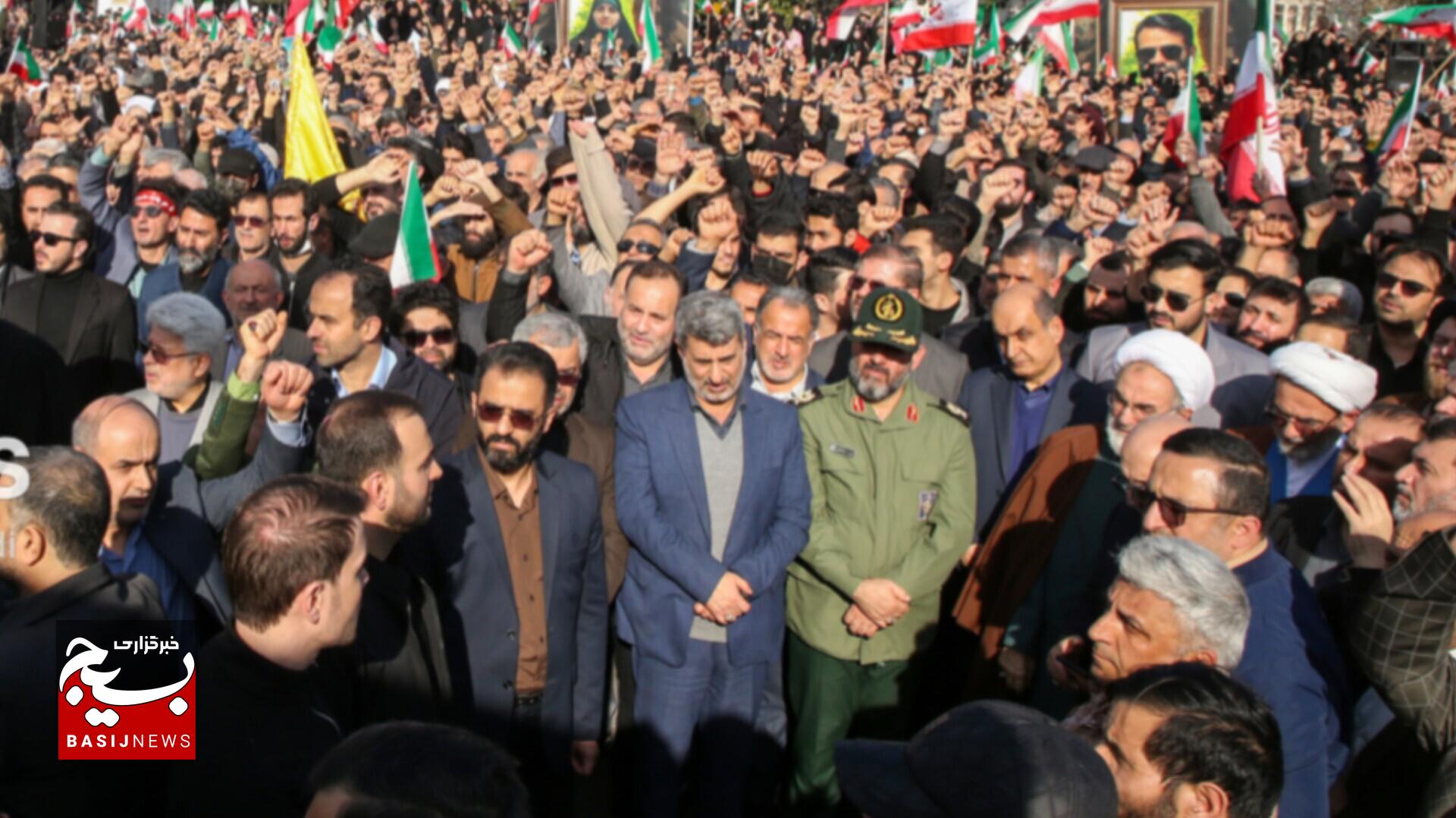 تشییع پیکر شهدای حمله تروریستی مسلحانه در رشت