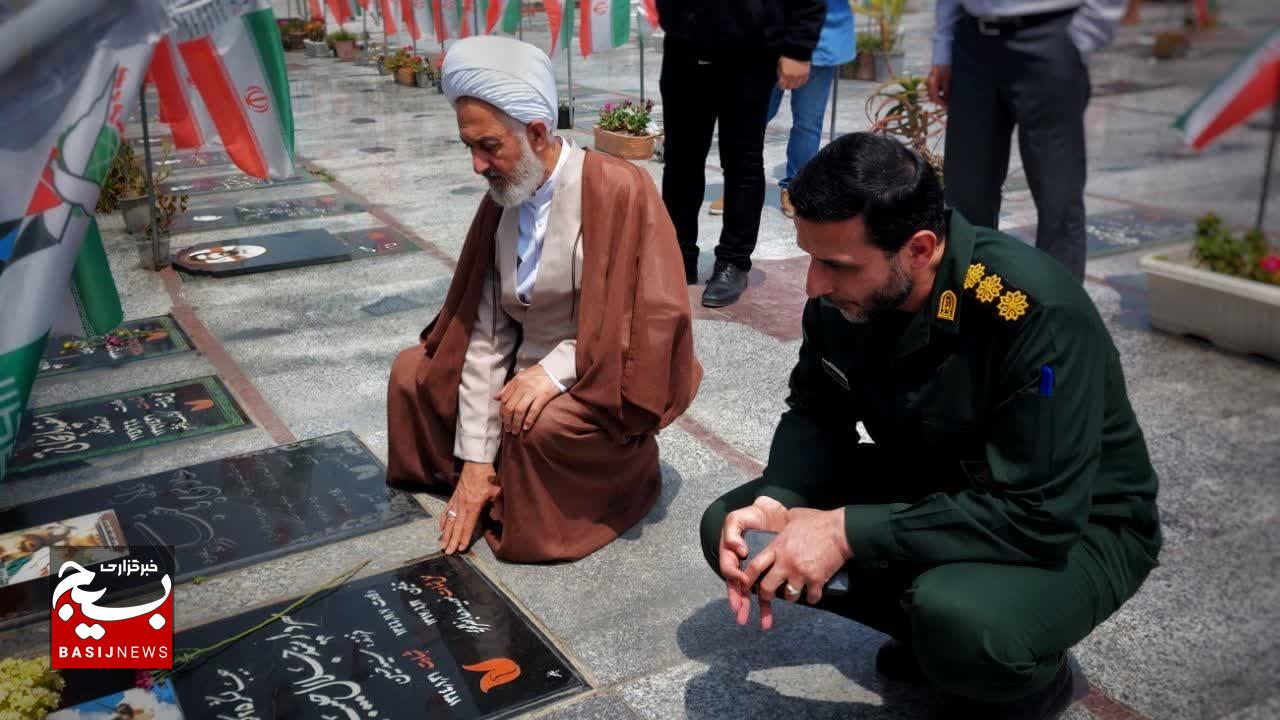 حضور نماینده ولی فقیه در سپاه کربلا مازندران در گلزار شهدای بابلسر