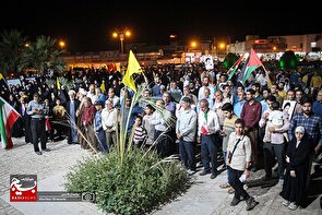 اجتماع مردم برازجان در حمایت از مردم مظلوم غزه و فلسطین برگزار شد