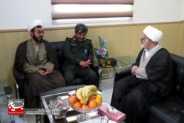 دیدار امام جمعه کنگان با فرمانده سپاه این شهرستان