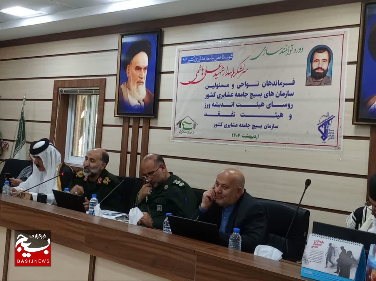 سردار نوری معاون طرح وبرنامه ریزی راهبردی سازمان بسیج مستضعفین در جمع فرماندهان نواحی ومسئولین سازمان بسیج جامعه عشایری و رؤسای هیئت اندیشه ورز و هیئت تفقد سازمان بسیج جامعه عشایری بیان کردند. سردار نوری معاون طرح وبرنامه ریزی راهبردی سازمان بسیج مستضعفین در جمع فرماندهان نواحی ومسئولین سازمان بسیج جامعه عشایری و رؤسای هیئت اندیشه ورز و هیئت تفقد سازمان بسیج جامعه عشایری بیان کردند.