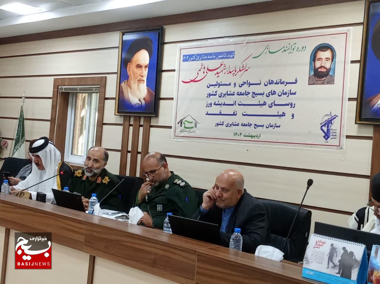سردار نوری معاون طرح وبرنامه ریزی راهبردی سازمان بسیج مستضعفین در جمع فرماندهان نواحی ومسئولین سازمان بسیج جامعه عشایری و رؤسای هیئت اندیشه ورز و هیئت تفقد سازمان بسیج جامعه عشایری بیان کردند. سردار نوری معاون طرح وبرنامه ریزی راهبردی سازمان بسیج مستضعفین در جمع فرماندهان نواحی ومسئولین سازمان بسیج جامعه عشایری و رؤسای هیئت اندیشه ورز و هیئت تفقد سازمان بسیج جامعه عشایری بیان کردند.