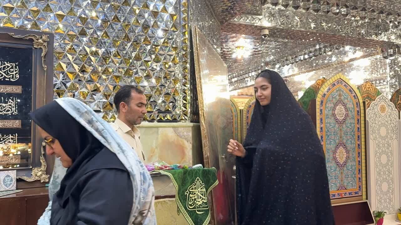 حضور تیم ملی بسکتبال بانوان در آستان امامزاده صالح + تصاویر