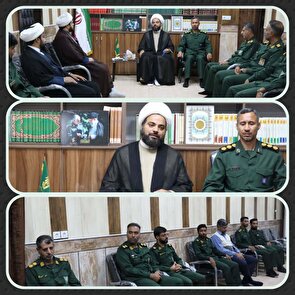 دیدار پاسداران ناحیه مقاومت بسیج بندر خمیر با امام جمعه شهرستان