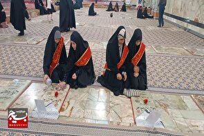 قبور پاک و مطهر شهدای سرخه گلباران شد