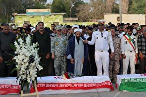 تشییع پیکر ۳ شهید مدافع وطن در منطقه یکم امامت نداجا
