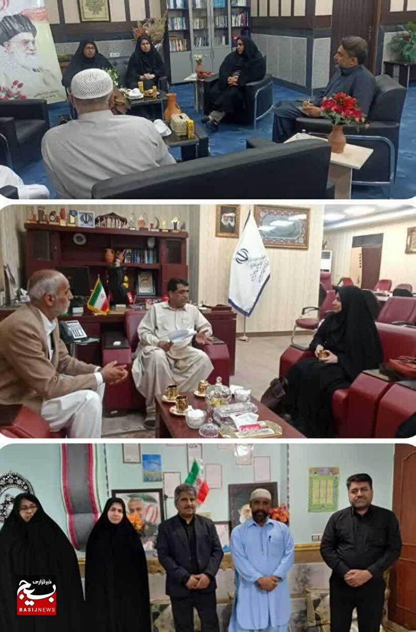 دیدار معاون فرهنگی بنیاد شهید با مسئولان شهرستان سراوان