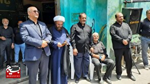 اقامه نماز با شکوه ظهر عاشورا در اشتهارد/قاب‌هایی از عزاداری عاشورای حسینی در اشتهارد