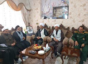 دیدار صمیمانه ی حجت الاسلام والمسلمین رضایی نماینده ولی‌فقیه در سازمان بسیج مستضعفین کشور با خانواده ی شهید طریق القدس غلامرضا سوادکوهی
