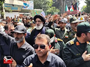 برگزاری آیین تشییع پیکر ۶ تن از شهدای حادثه تروریستی، در مصلی نماز جمعه امام خمینی (ره) کرج