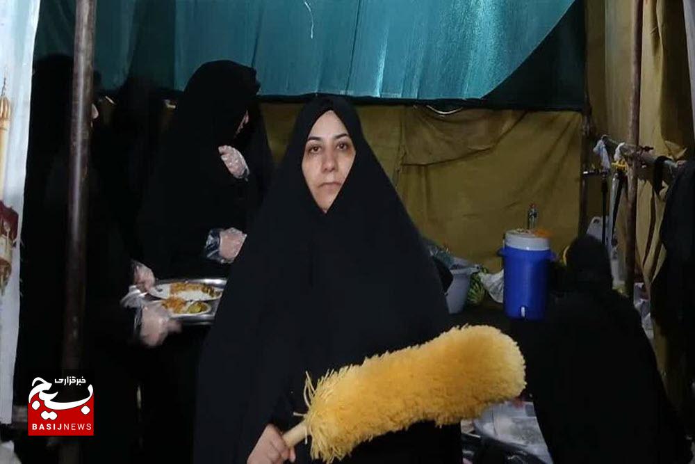 خادمی ۶۰۰ بانوی بهاری در ایستگاه صلواتی آیت‌الله بهاری(ره)