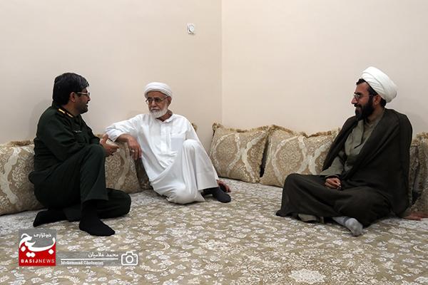 دیدار فرمانده سپاه و امام جمعه اهل سنّت کنگان