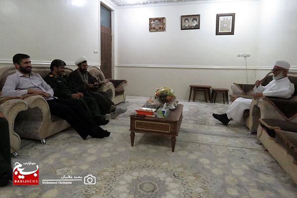 دیدار سرهنگ حسن زاده با امام جمعه موقّت اهل سنّت کنگان